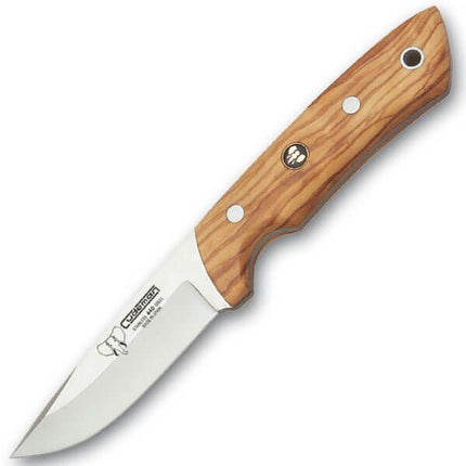 CUDEMAN - SKINNER 9CM DROP POINT BLADE, OLIVE WOOD HANDLE W/SHEATH (157-H)