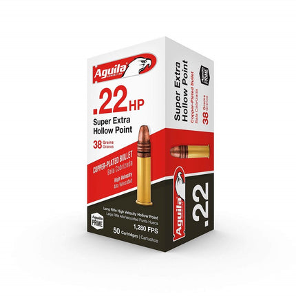 AMMUNITION - AGUILA 22LR SUPER EXTRA 38G CP HP - 50pk EXTREME OUTDOOR SPORTS