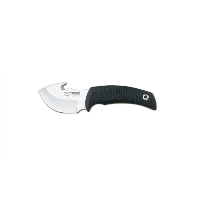 CUDEMAN - SKINNER 7.5CM MOUSE STYLE BLADE, RUBBER HANDLE W/SHEATH (137-H)