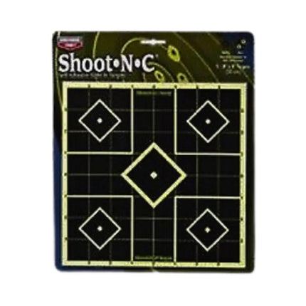 BIRCHWOOD CASEY SHOOT N C 8" SIGHT IN TARGET FLURO YELLO DIAMOND (15PK)