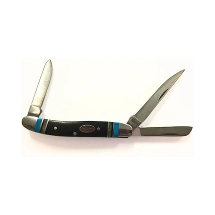 CATTLEMANS CUTLERY KNIFE CHEYENNE STOCKMAN BLUE 3 BLADE