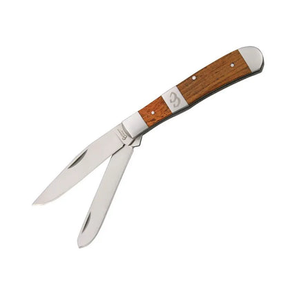 CATTLEMANS CUTLERY STOCKYARD TRAPPER WOOD 2 BLADE