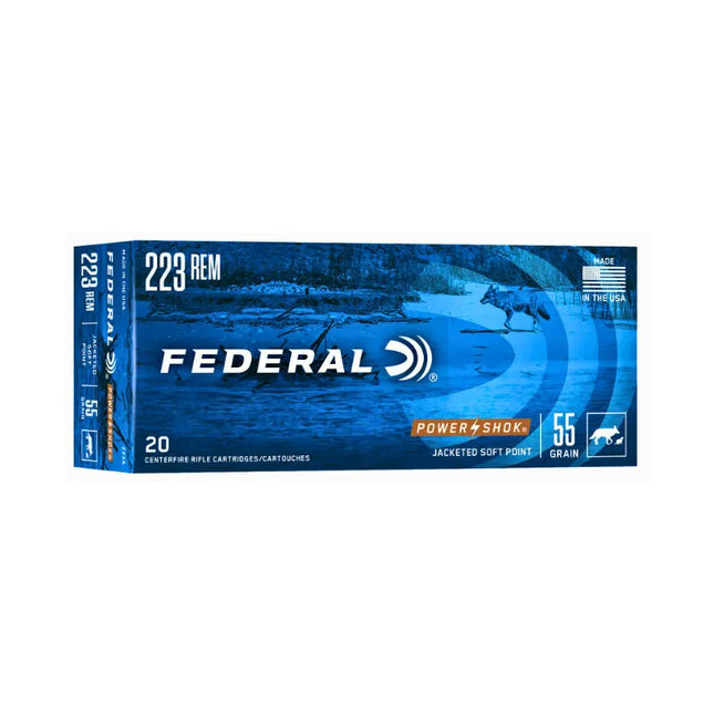 FEDERAL 223 REM 55GR SP POWER-SHOK - 20PK