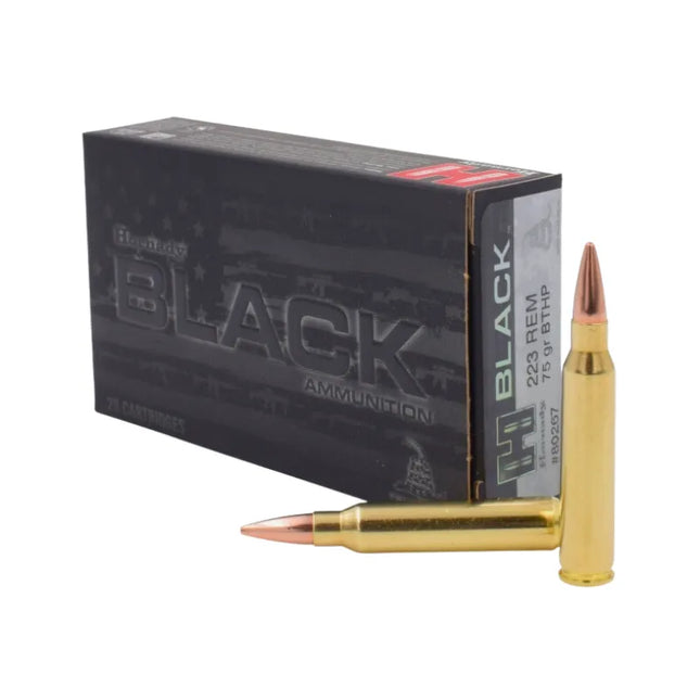 HORNADY 223 REM 75 GR BTHP MATCH BLACK - 20PK