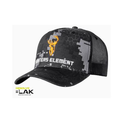 HUNTERS ELEMENT GRANITE TRUCKER CAP DESOLVE BLACK