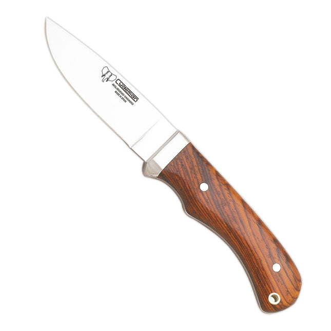 CUDEMAN - SKINNER 10CM STANDARD BLADE, COCOBOLA HANDLE W/SHEATH (116-K)