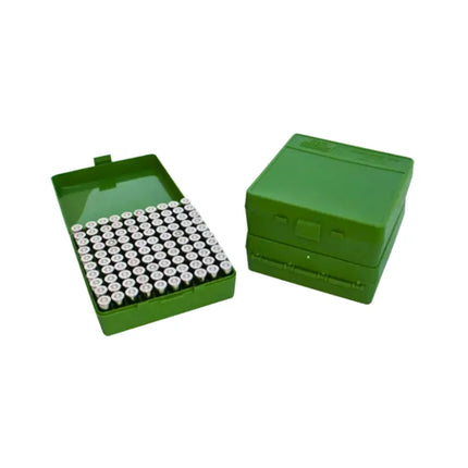 MTM AMMO BOX PISTOL 100 RND GREEN