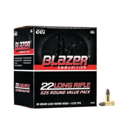 AMMUNITION - BLAZER (CCI) 22LR 38GR HP HV - 525PK EXTREME OUTDOOR SPORTS