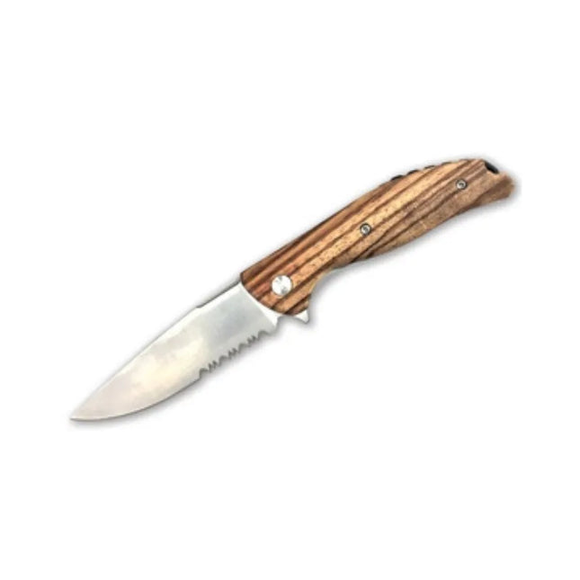 ROPER KNIVES OUTLAW ZEBRA WOOD 8.9CM BLADE