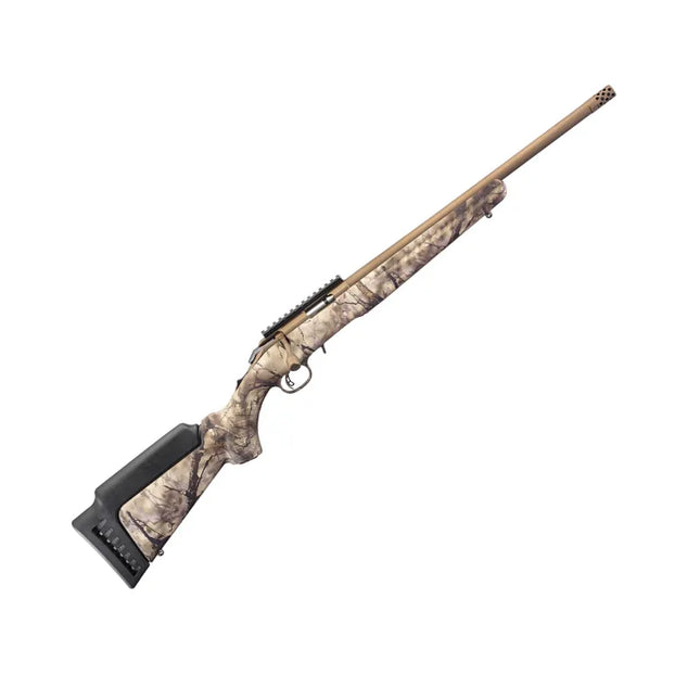 RUGER AMERICAN RIMFIRE STANDARD BA 17HMR GO WILD CAMO BURNT BRONZE CERAKOTE 9RD