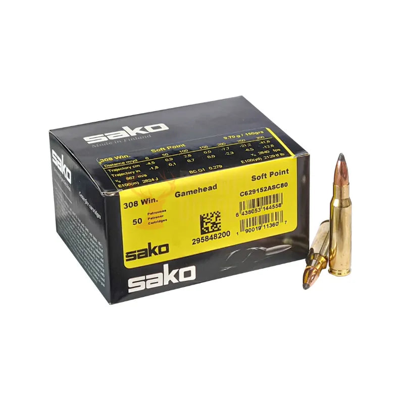 SAKO AMMO 308 150GR GAMEHEAD 50RND PKT