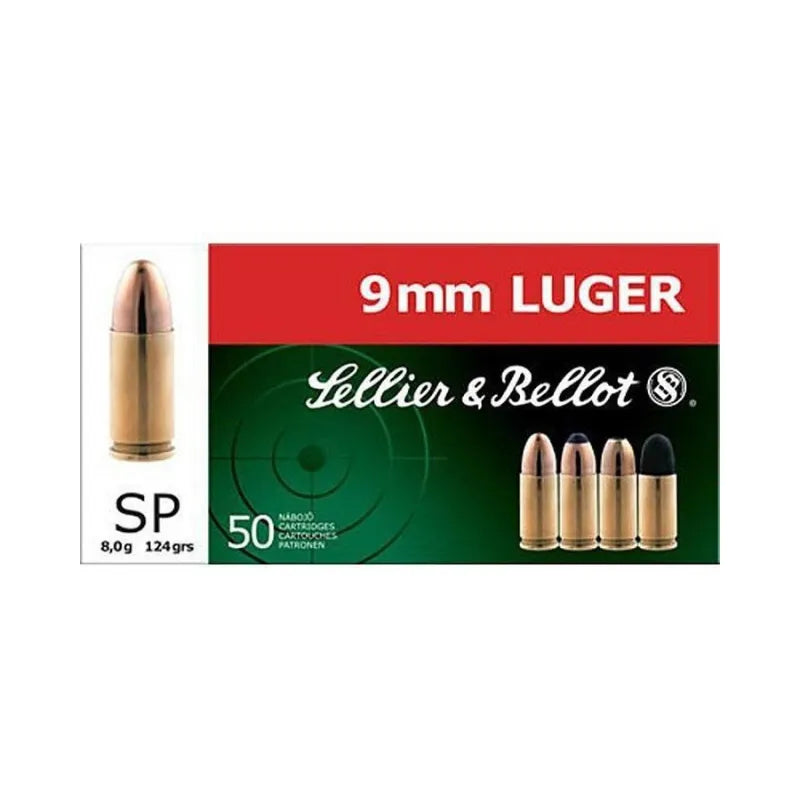 SELLIER & BELLOT AMMO 9MM 124GR SP 50PKT