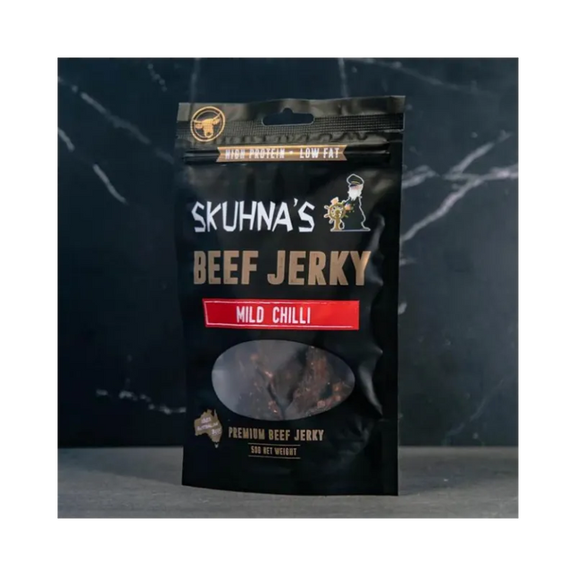 SKUHNAS BEEF JERKY - MILD CHILLI 50GR