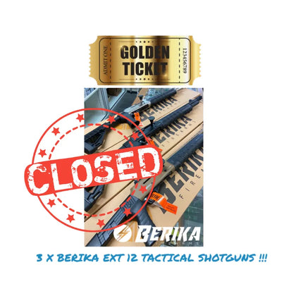 RAFFLE TICKETS - BERIKA EXT12 TACTICAL SHOTGUN (3 UNITS AVAILABLE)