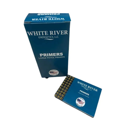 WHITE RIVER ENERGETICS - LARGE PISTOL PRIMERS (100PK)