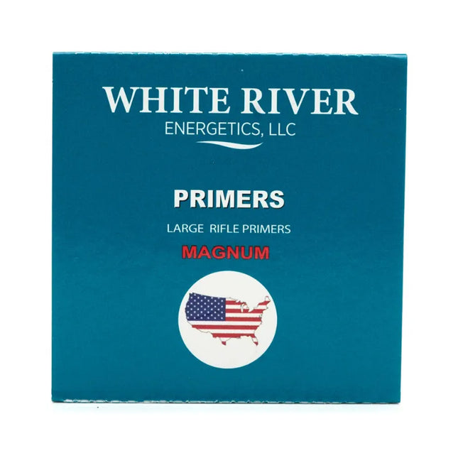 WHITE RIVER ENERGETICS - LARGE RIFLE MAGNUM PRIMERS (100PK)