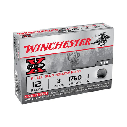 WINCHESTER 12G SLUG RIFLED HP 1OZ 3'' MAGNUM - 5PK