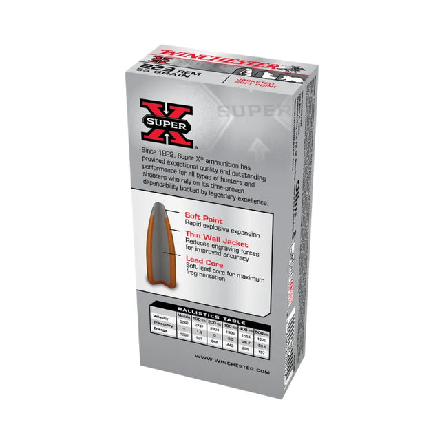 WINCHESTER 223 SX 55GR PSP - 20PK