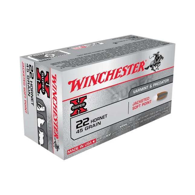 WINCHESTER 22 HORNET SUPER X 45GR SP - 50PK