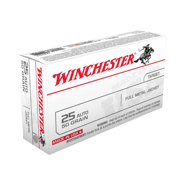 WINCHESTER  25 AUTO 50GR FMJ - 50PK