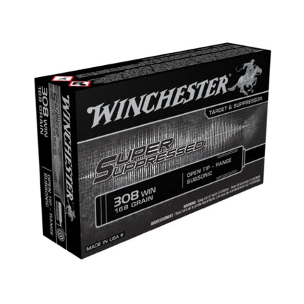 WINCHESTER SUPER SUPPRESSED 308WIN 168GR - 20PK